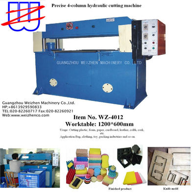 Macchina di taglio a stampo per EPE EVA Foam Cardboard Materiali di pelle di gomma Quattro colonne